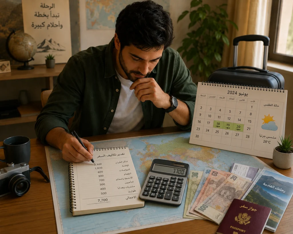 تقدير ميزانية السفر وتكاليف الرحلة السياحية