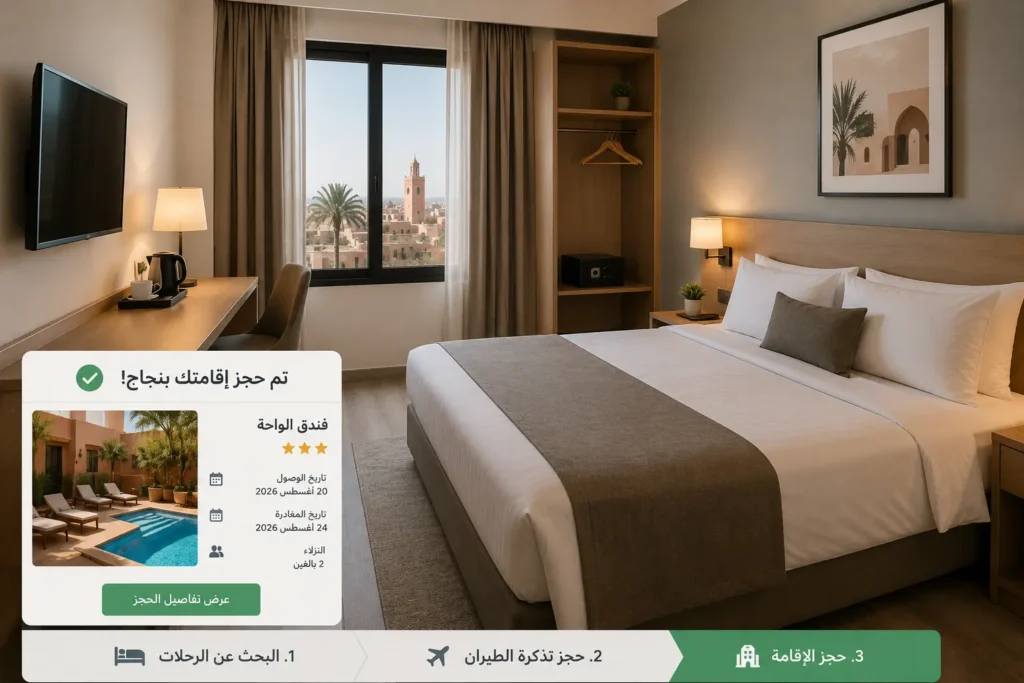 حجز إقامة اقتصادية بعد تذكرة الطيران