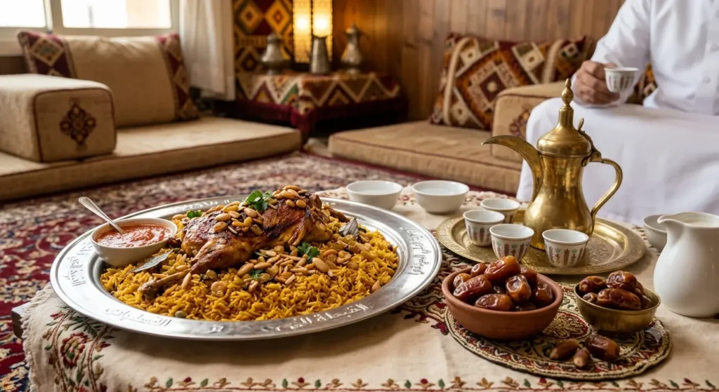 طبق الكبسة السعودي التقليدي من أشهر المأكولات المحلية